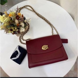 コーチ(COACH)の【極美品】☆ COACH  洗練カーフレザー　リファイン　ショルダー Cロゴ  (ショルダーバッグ)