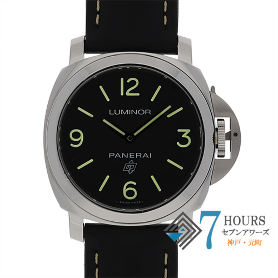 W44mm腕周り【112541】PANERAI パネライ  PAM00773 ルミノール ベース ロゴ アッチャイオ ブラックダイヤル SS/レザー 手巻き 保証書 純正ボックス 腕時計 時計 WATCH メンズ 男性 男 紳士