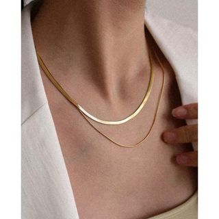 ザラ(ZARA)の【W chains necklace】#006 18k(ネックレス)