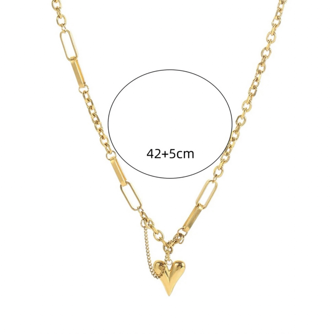 Adam et Rope'(アダムエロぺ)の【Heart charm necklace】#974 18k レディースのアクセサリー(ネックレス)の商品写真