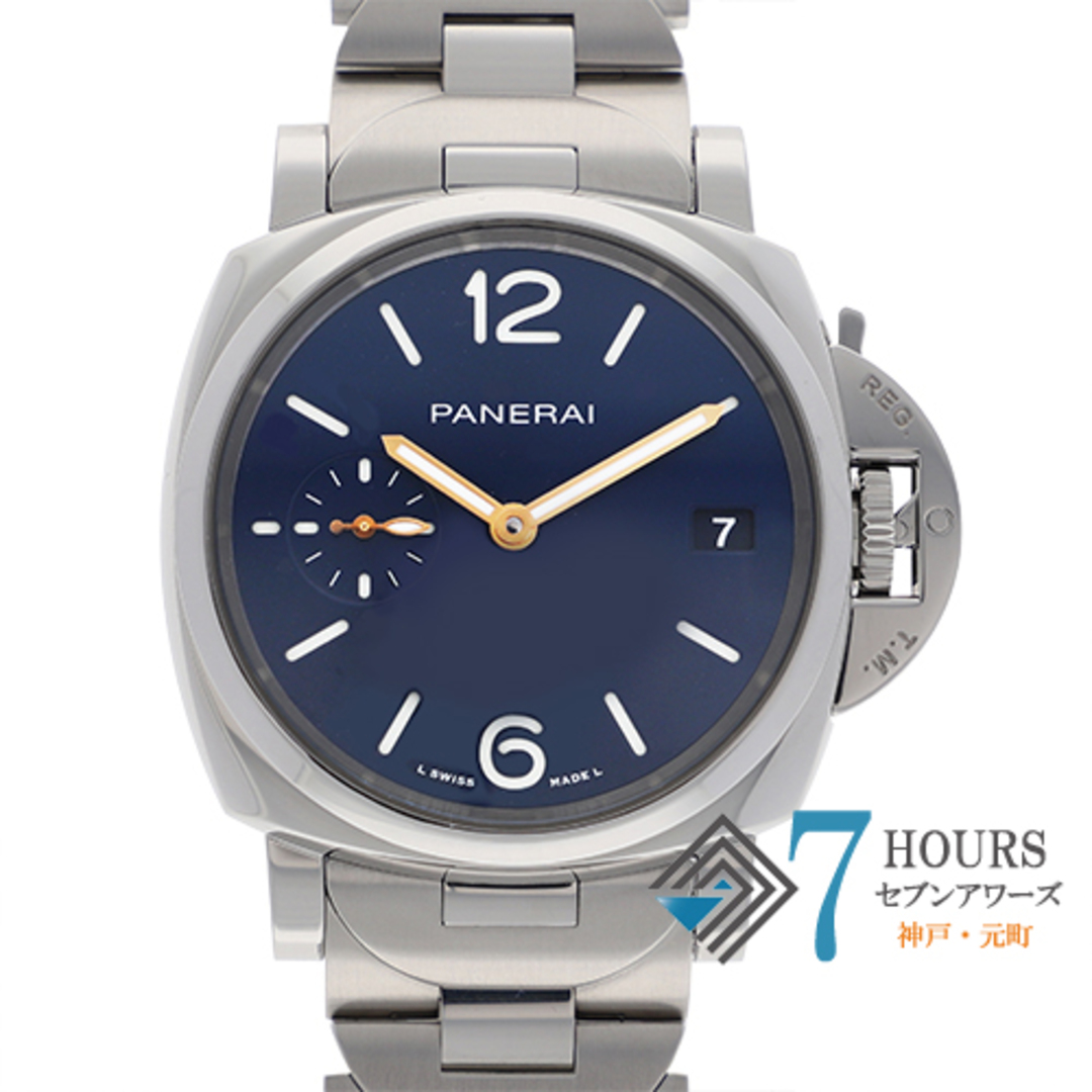 【112988】PANERAI パネライ  PAM01123 ルミノール ドゥエ ブルーダイヤル SS 自動巻き ギャランティーカード 純正ボックス 腕時計 時計 WATCH ユニセックス