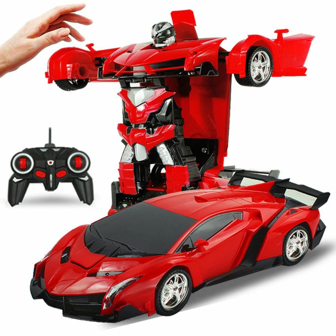 【色:赤】ラジコンカー RCカー 電動RCカー おもちゃの車 手振り制御 ロボッ