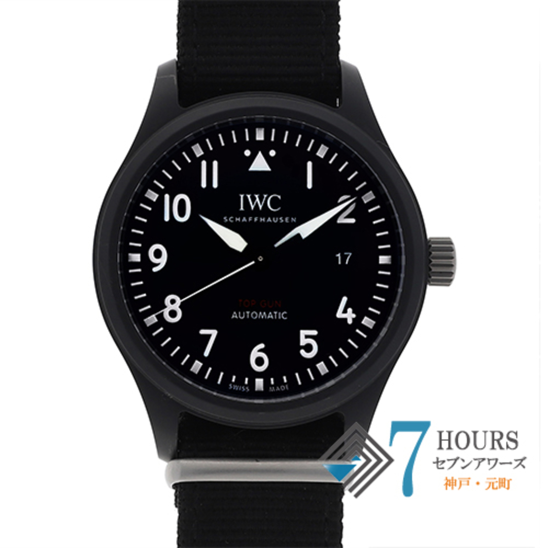 W41mm腕周り【113162】IWC インターナショナルウォッチカンパニー  IW326901 パイロット・ウォッチ・オートマティック ・トップガン ブラックダイヤル TI/CE/ナイロン 自動巻き 純正ボックス 腕時計 時計 WATCH メンズ 男性 男 紳士
