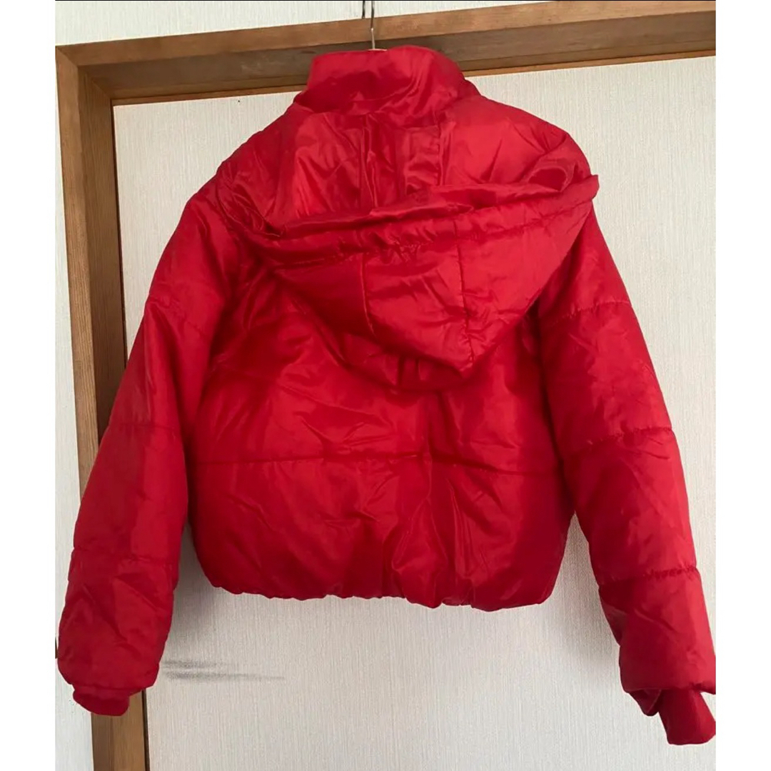レディース ダウンジャケット 赤 Lサイズ レディースのジャケット/アウター(ダウンジャケット)の商品写真