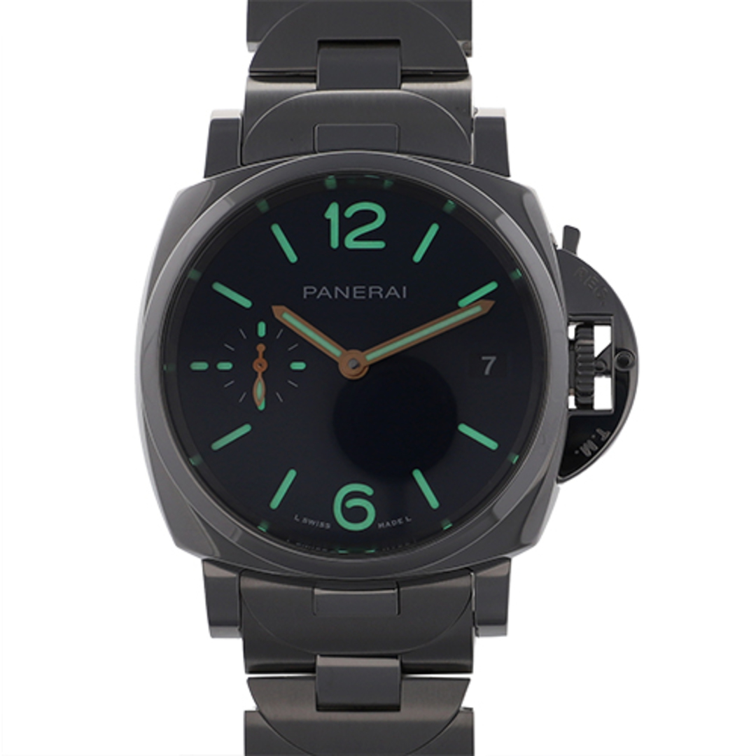 PANERAI(パネライ)の【113223】PANERAI パネライ  PAM01123 ルミノール ドゥエ ブルーダイヤル SS 自動巻き ギャランティーカード 純正ボックス 腕時計 時計 WATCH ユニセックス【中古】 レディースのファッション小物(腕時計)の商品写真