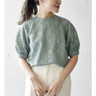 シップスフォーウィメン(SHIPS for women)の【美品】SHIPS for women  ★ケミカルレースブラウス (シャツ/ブラウス(半袖/袖なし))