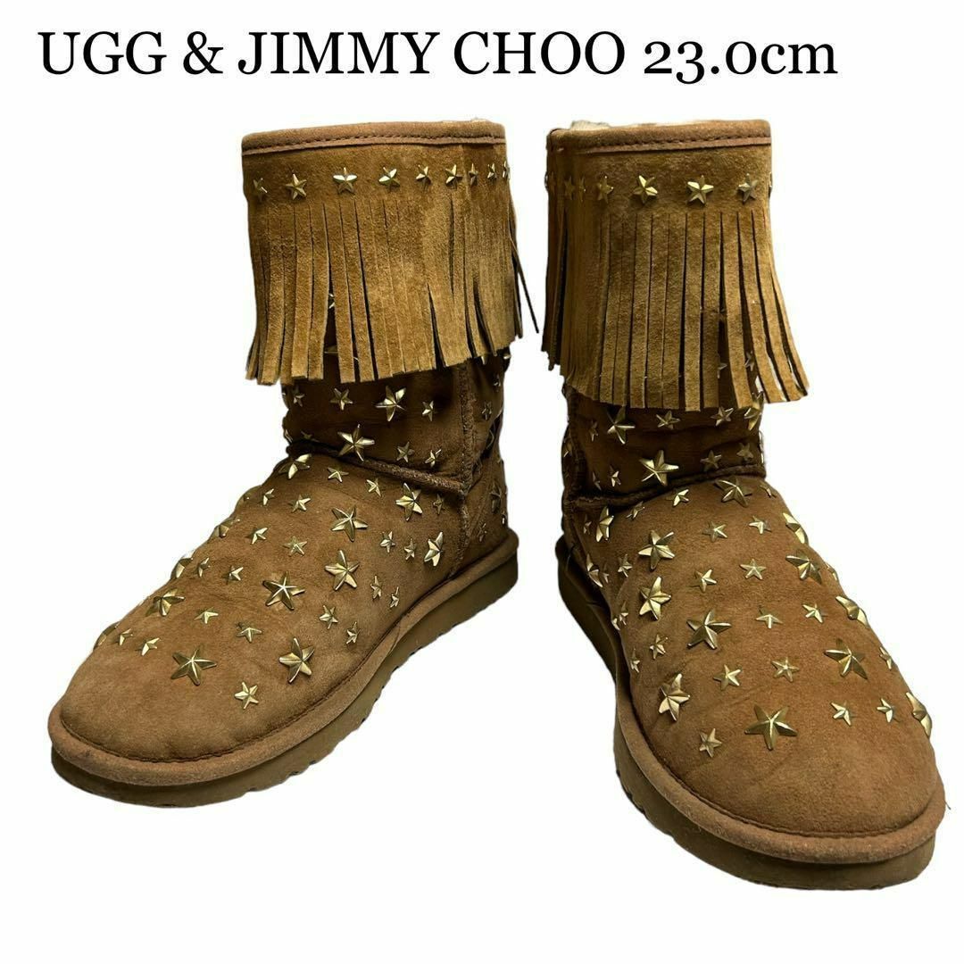 UGG & JIMMY CHOO ムートンブーツ（ブラック） - ブーツ