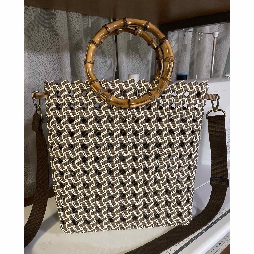 石畳編みのポシェット(4種類) レディースのバッグ(ショルダーバッグ)の商品写真