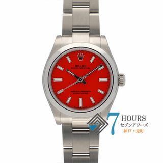 ロレックス(ROLEX)の【111431】ROLEX ロレックス  277200 オイスターパーペチュアル コーラルレッドダイヤル ランダム番 SS 自動巻き ギャランティーカード 当店オリジナルボックス 腕時計 時計 WATCH レディース 女性 女【中古】(腕時計)