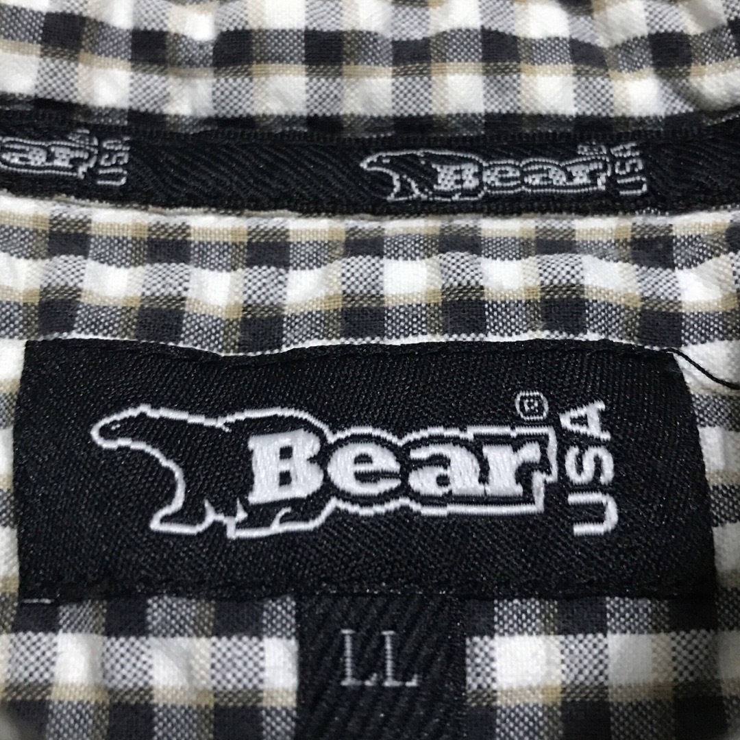 Bear USA(ベアー)のBear USA(ベアー)メンズ半袖ボタンダウンシャツ  LL ギンガムチェック メンズのトップス(シャツ)の商品写真