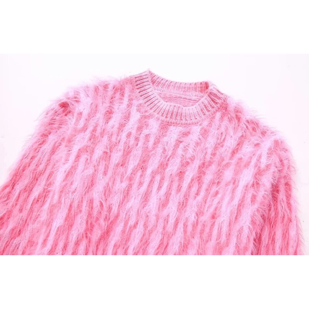 🤎10月新作🎻12429◇pink ピンク モヘア ニット セーターの通販 🤎10月新作🎻12429◇pink ピンク モヘア ニット セーターの通販