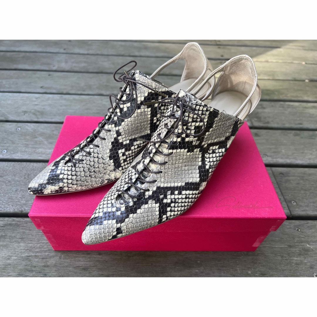 タイムセール】Sellenatelaヒール Loulou パイソン 美品-