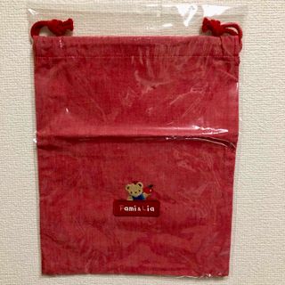 ☆新品　ファミリア　巾着袋　レッド(その他)