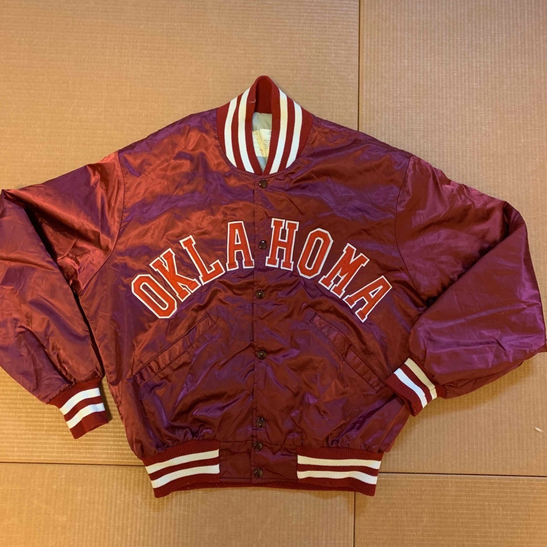 オクラホマ大学”Sooners”サテンスタジャン (made in USA)メンズ