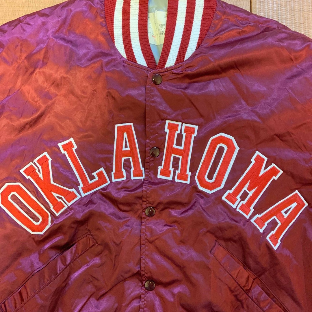 オクラホマ大学”Sooners”サテンスタジャン (made in USA) 4