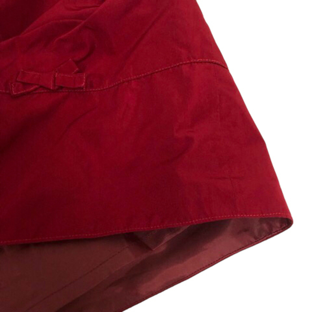 GALLERY VISCONTI(ギャラリービスコンティ)のギャラリービスコンティ スカート フレア タック ナイロン リボン 膝丈 2 赤 レディースのスカート(その他)の商品写真