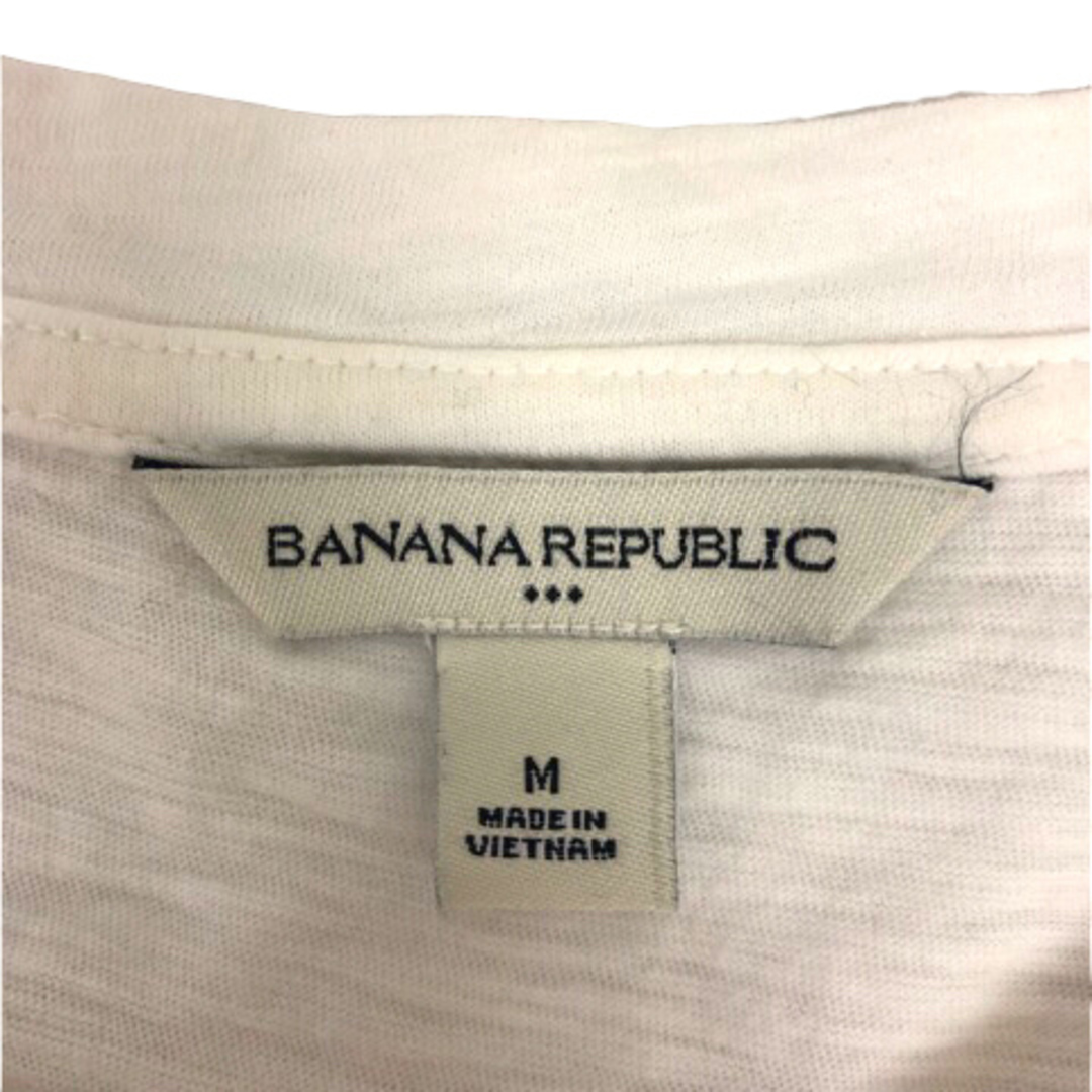 Banana Republic(バナナリパブリック)のバナナリパブリック Tシャツ カットソー クルーネック コットン 半袖 M 白 レディースのトップス(カットソー(半袖/袖なし))の商品写真