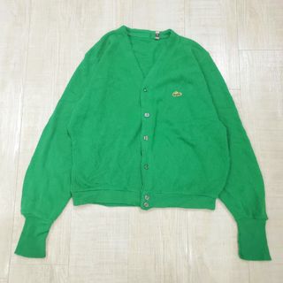 ラコステ(LACOSTE)の恐らく 70s 80s ラコステ ヴィンテージ アクリル カーディガン 古着 M(カーディガン)