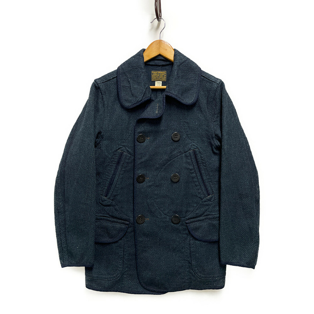 RRL(ダブルアールエル)のRRL ダブルアールエル Limited Edition Indigo PEA COAT 刺子生地 ピーコート ネイビー サイズS 正規品 / 32126 メンズのジャケット/アウター(ピーコート)の商品写真