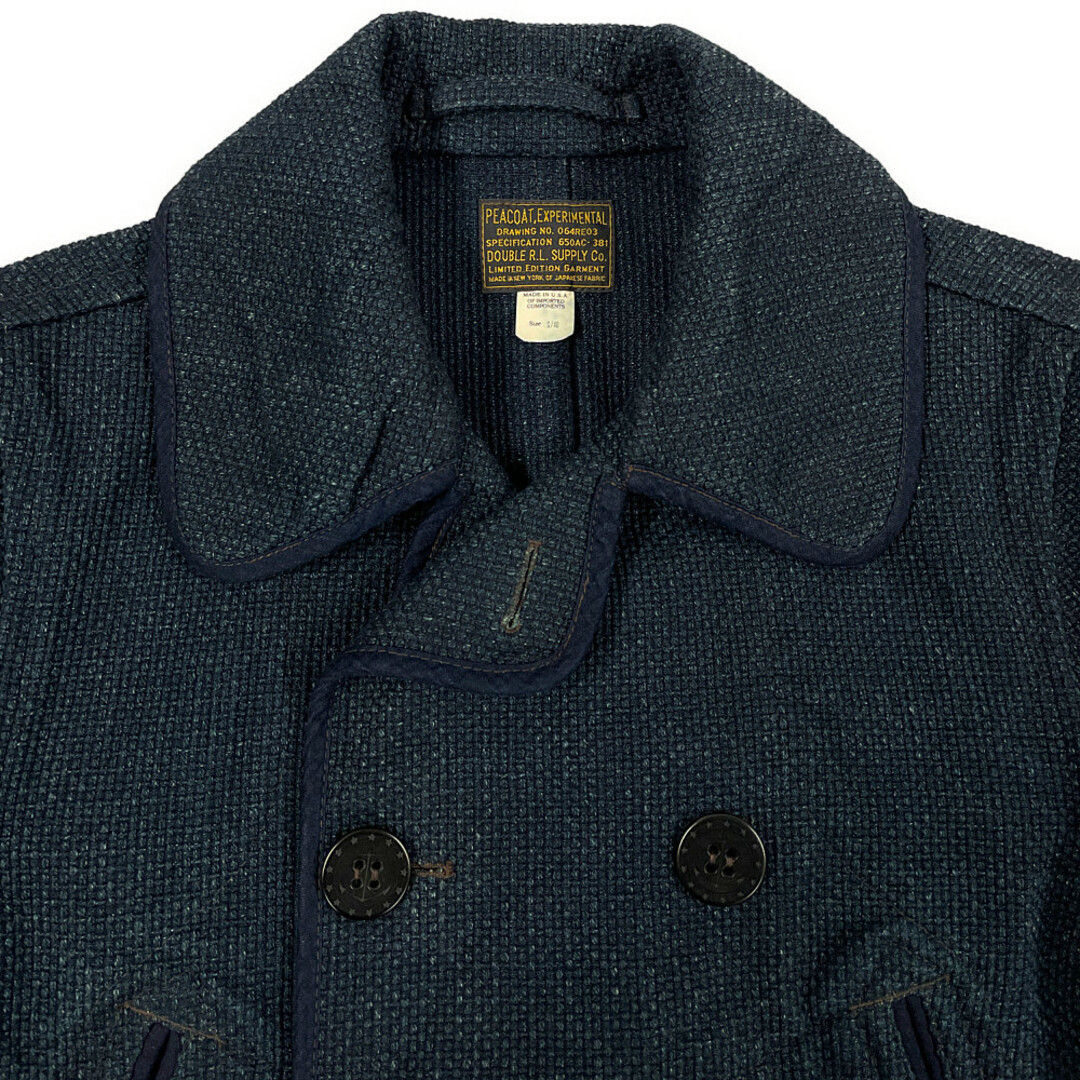 RRL(ダブルアールエル)のRRL ダブルアールエル Limited Edition Indigo PEA COAT 刺子生地 ピーコート ネイビー サイズS 正規品 / 32126 メンズのジャケット/アウター(ピーコート)の商品写真