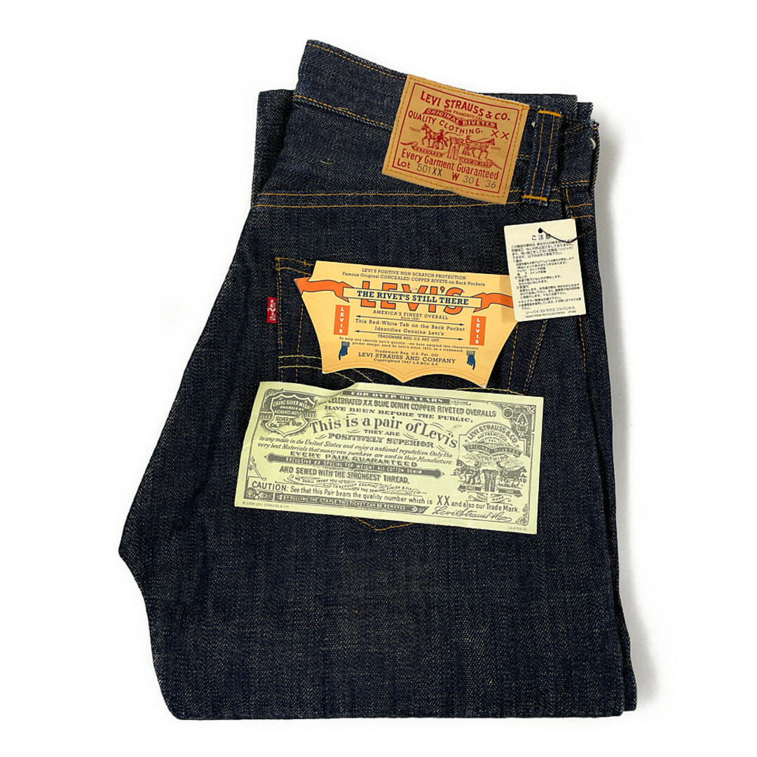 LEVIS リーバイス 米国製 501XX 1947年モデル 47501-0117 555 バレンシア工場 デニムパンツ インディゴ サイズW30L36 正規品 / 32120