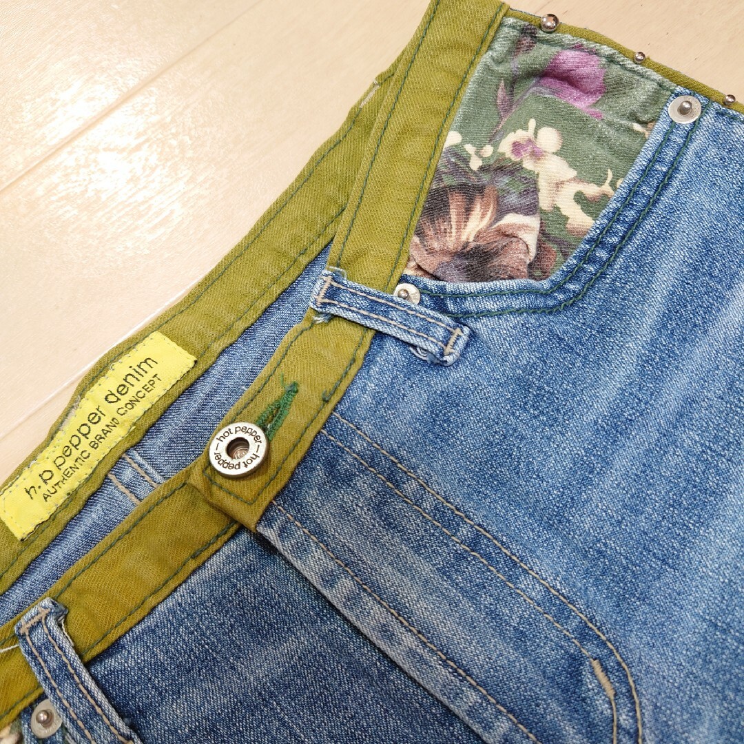 つぎはぎMIX❤デニム リメイクスカート レディースのスカート(ロングスカート)の商品写真