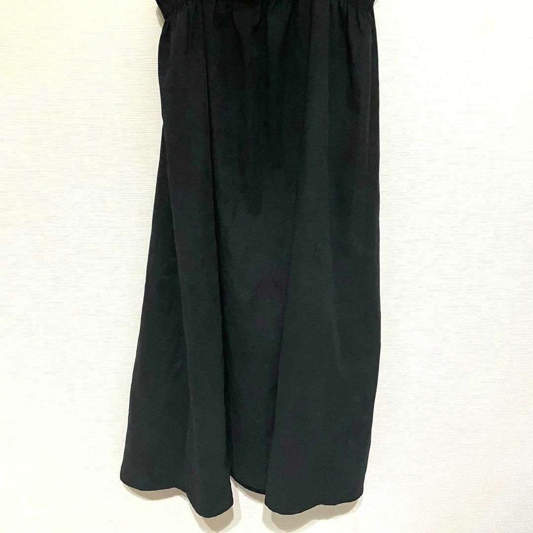 AS KNOW AS PINKY(アズノゥアズピンキー)のK653 アズノゥアズピンキー サロペット オーバーオール スカート 黒 M レディースのパンツ(サロペット/オーバーオール)の商品写真