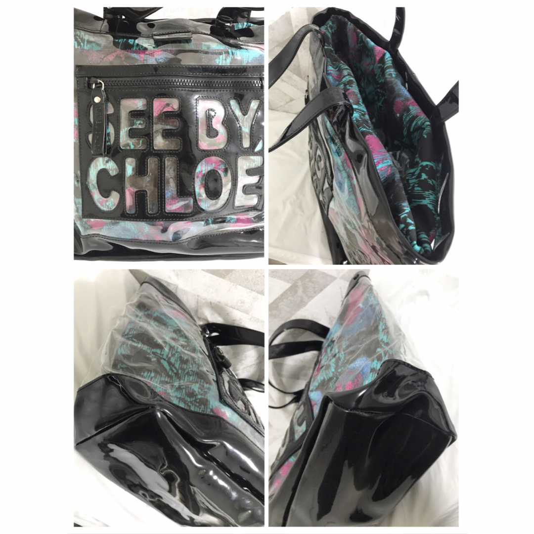 SEE BY CHLOE - 【美品】シーバイクロエ PVC 巾着袋付き ハンドバッグ