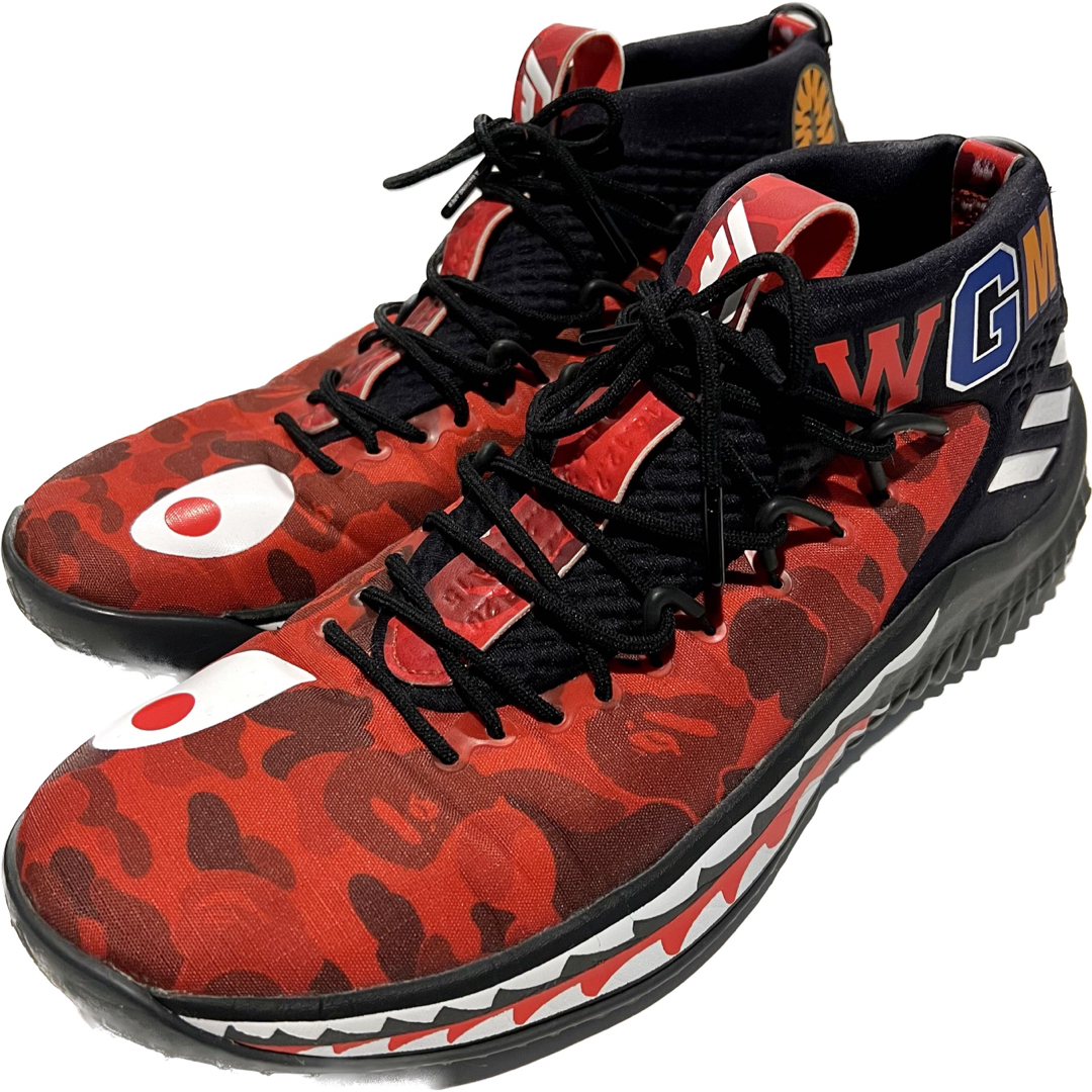 BAPE adidas Dame 4 Red Damian Lilard