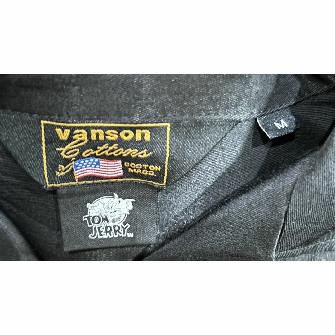 VANSON(バンソン)の＊vanson×トムとジェリー レーヨン 刺繍 オープンカラー 半袖シャツ M メンズのトップス(シャツ)の商品写真