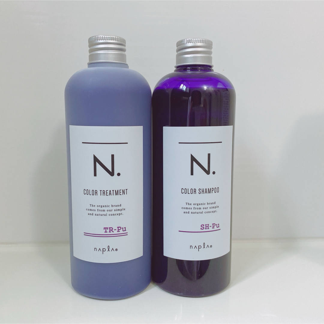 N.（Napla）(エヌドット)のナプラ N. シアオイル 150ml、カラーシャンプートリートメントパープル コスメ/美容のヘアケア/スタイリング(オイル/美容液)の商品写真