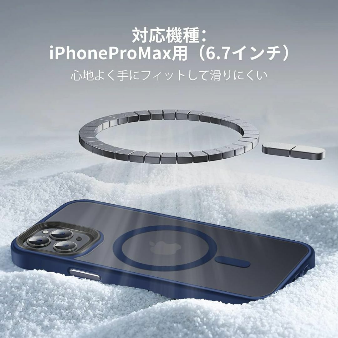 【色:ブルー】【米軍規格・MagSafe対応】Gtsoho iPhone 12 5
