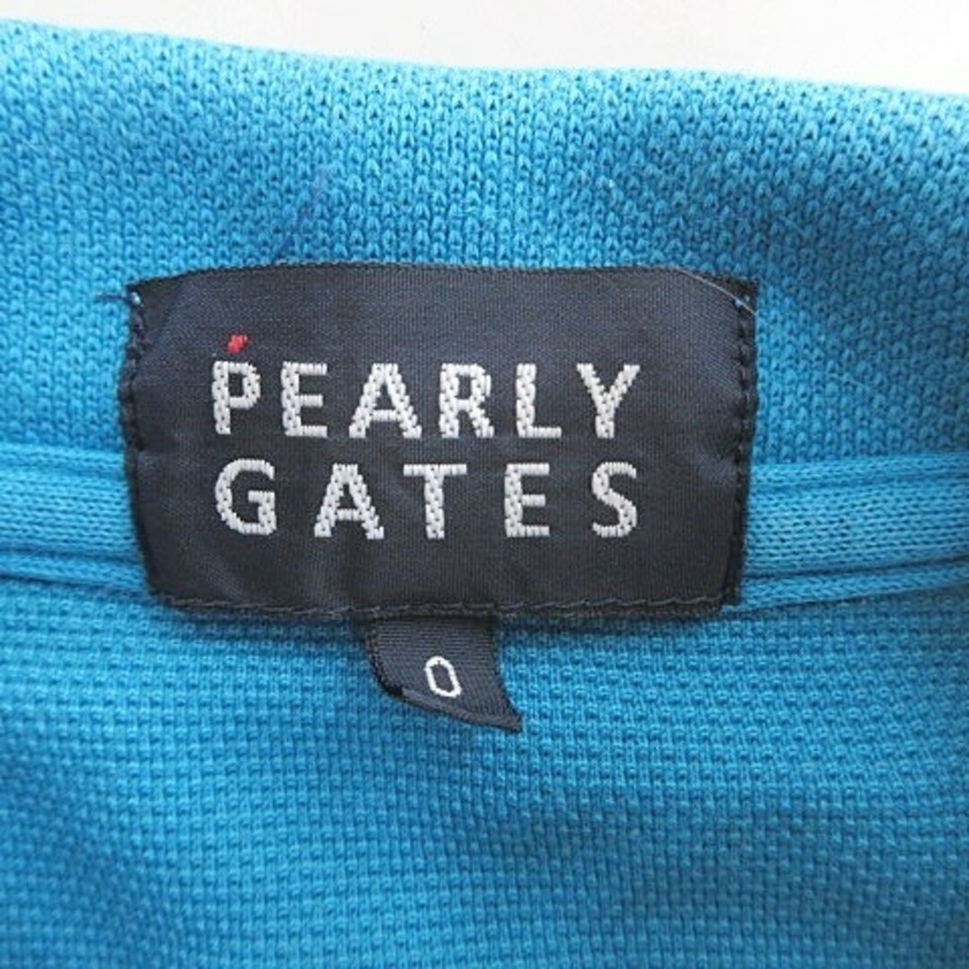 PEARLY GATES(パーリーゲイツ)のパーリーゲイツ PEARLY GATES ゴルフ ポロシャツ 青 ブルー 0 スポーツ/アウトドアのゴルフ(ウエア)の商品写真