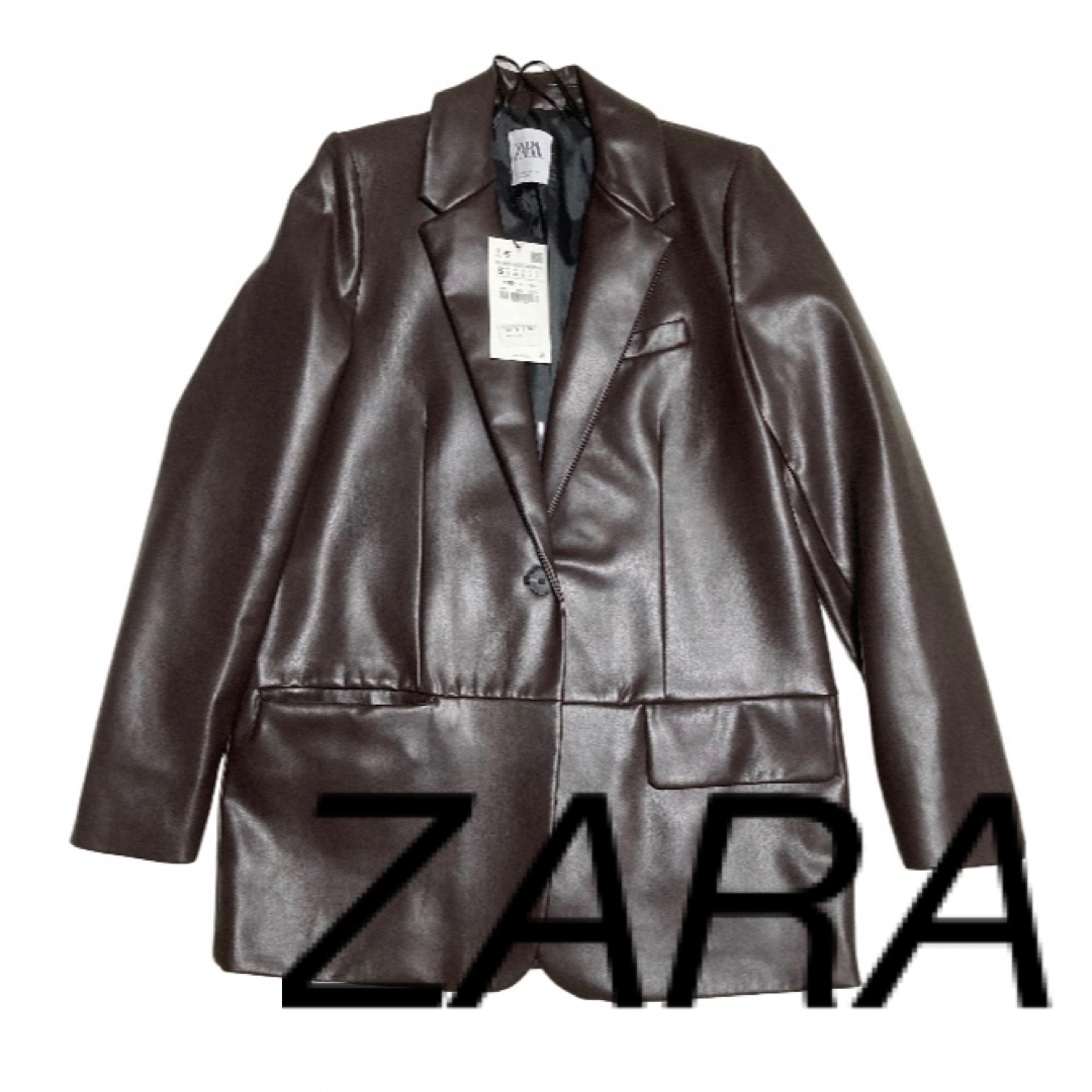 ZARA - 【新品、未使用】タグ付 ZARA フェイクレザー ジャケット