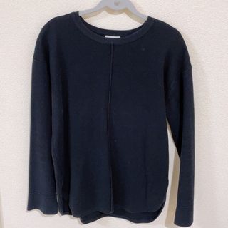 ジーユー(GU)の【値下げ・美品】GU キレイめ　黒ニット　S(ニット/セーター)