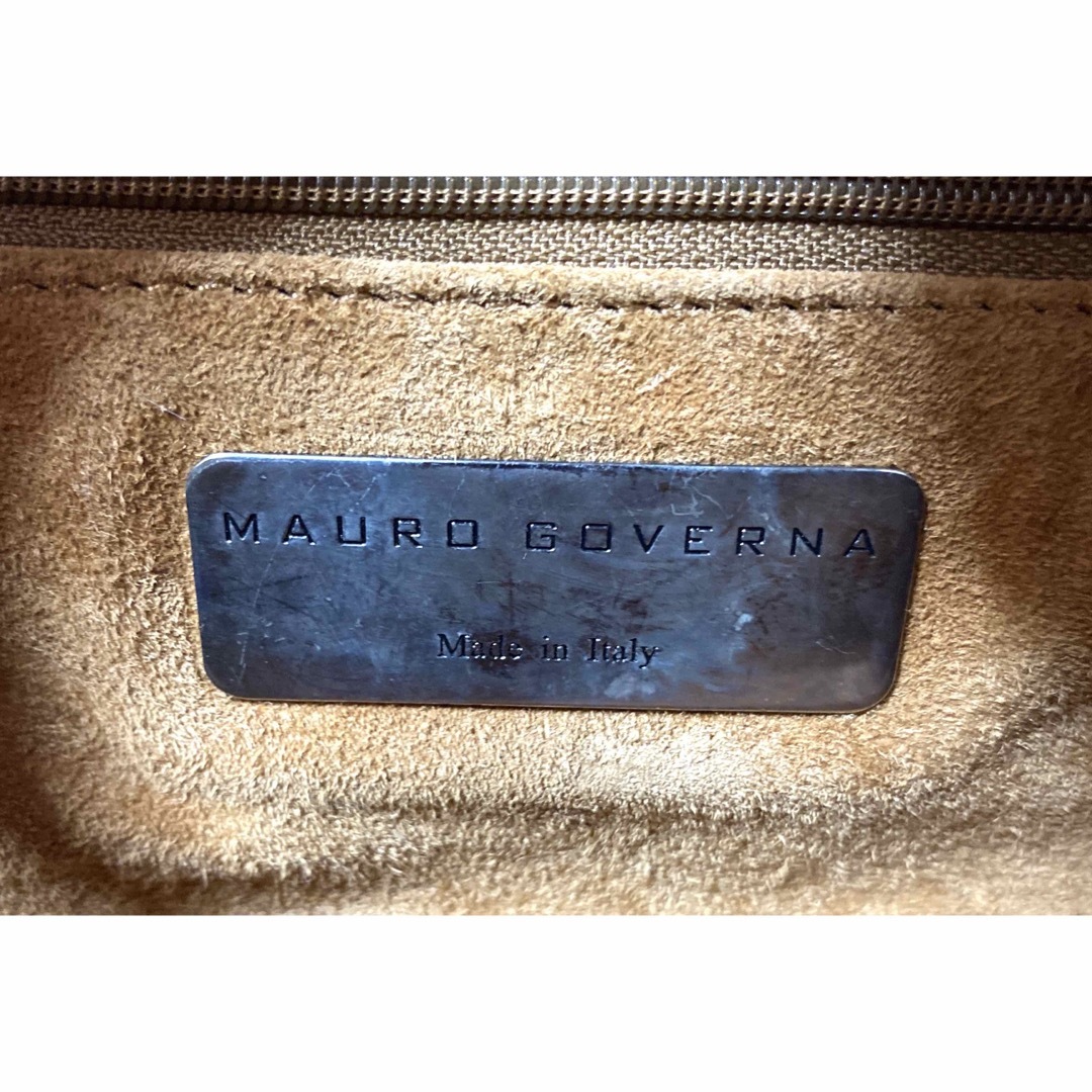 【美品】MAURO GOVERNA クロコダイル ダークブラウン ハンドバッグ 9