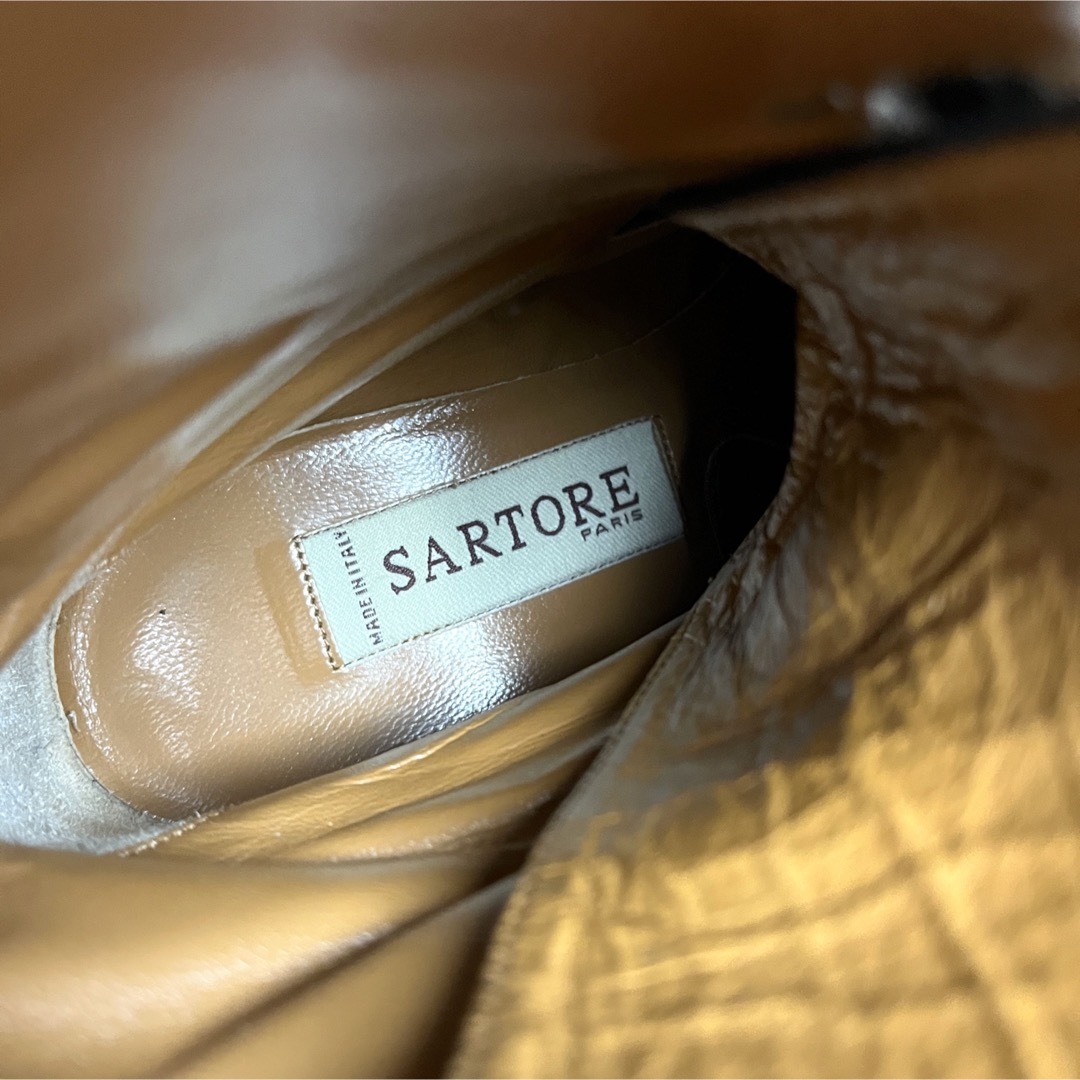 SARTORE - 36 SARTORE レースアップ ショートブーツ 黒 ワークブーツ ...