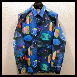 ポールスミス(Paul Smith)のポールスミス シャツ 総柄 ブルー系(シャツ)