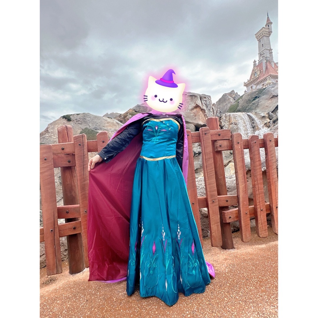 値下げしました】アナと雪の女王 エルサ 仮装 コスプレ 戴冠式 ディズニー-
