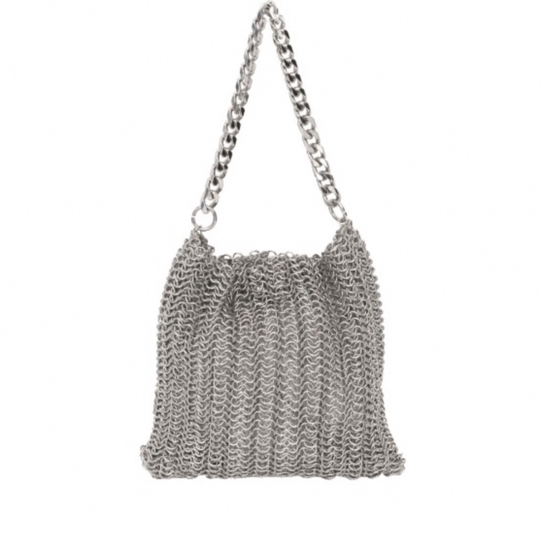 Ameri / HEAVY CHAIN MESH BAGシルバーバッグ