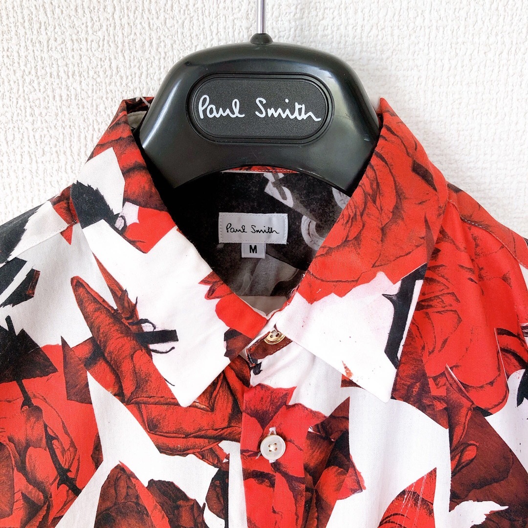 希少】ポールスミス Paul Smith 薔薇シャツ（6298）-