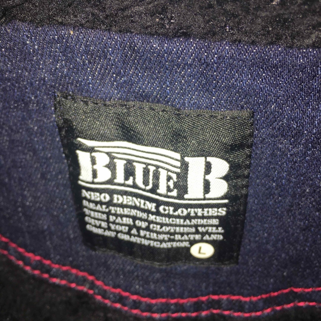 BLUE BLUE(ブルーブルー)の【人気】ブルーブルー BLUE B デニムベスト 裏ボア L インディゴ メンズのトップス(ベスト)の商品写真