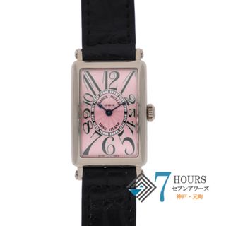 フランクミュラー(FRANCK MULLER)の【107292】FRANCK MULLER フランクミュラー  902QZ ロングアイランド ピンクダイヤル WG/レザー（クロコ） クオーツ 保証書 純正ボックス 腕時計 時計 WATCH レディース 女性 女【中古】(腕時計)