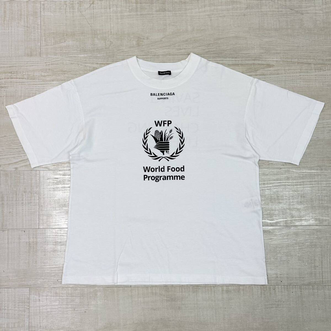 18aw バレンシアガ × WFP 支援 コラボ ビッグ ロゴ Tシャツ S