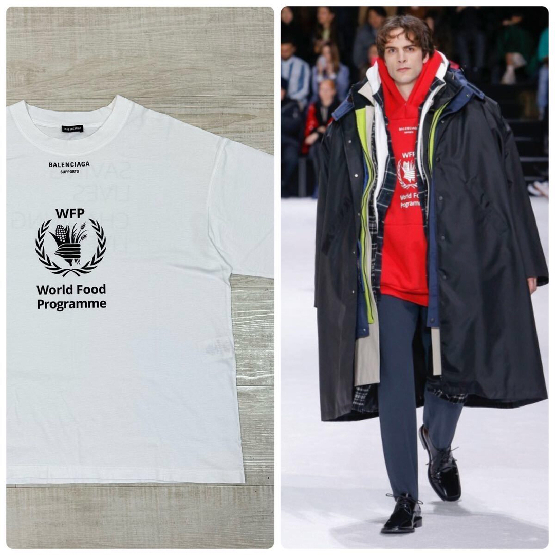 Balenciaga - 18aw バレンシアガ × WFP 支援 コラボ ビッグ ロゴ T