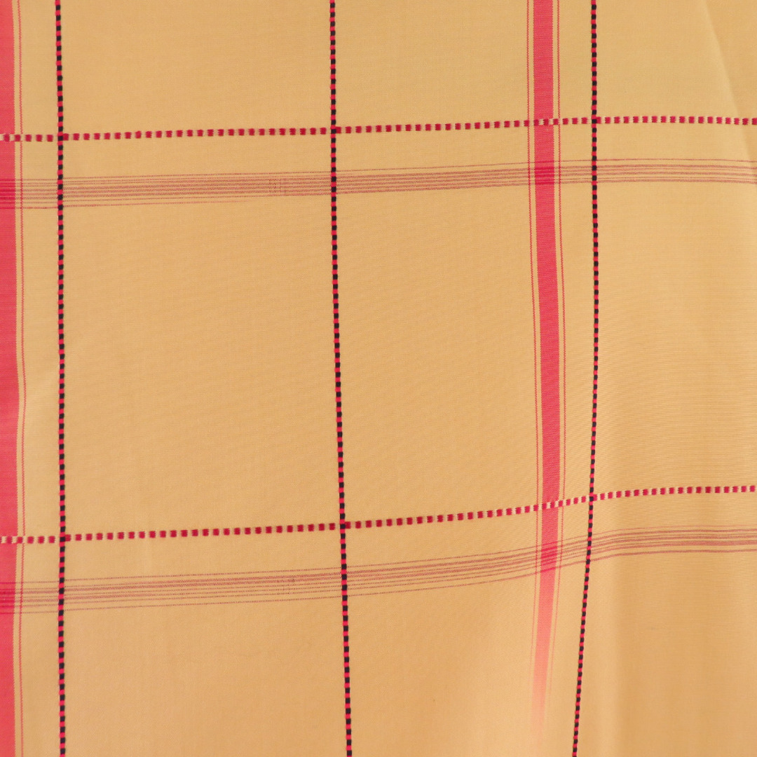 紬 着物 アンサンブル 格子 正絹 黄色 袷 広衿 羽織セット カジュアル着物 仕立て上がり 身丈162cm 美品 2