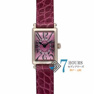 フランクミュラー(FRANCK MULLER)の【108333】FRANCK MULLER フランクミュラー  802QZ ロングアイランド パープルダイヤル WG/クロコ クオーツ 保証書 純正ボックス 腕時計 時計 WATCH レディース 女性 女【中古】(腕時計)