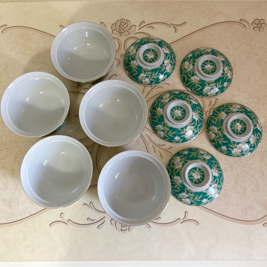 有田焼 明宝窯 蓋付き丼ぶり 5客セット 色絵 金彩古伊万里 どんぶり