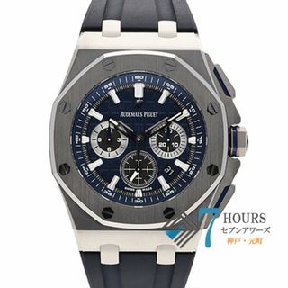 オーデマピゲ(AUDEMARS PIGUET)の【108494】AUDEMARS PIGUET オーデマ・ピゲ  26480TI.OO.A027CA.01 ロイヤルオークオフショア クロノグラフ ブルーダイヤル TI/ラバー 自動巻き 保証書 純正ボックス 腕時計 時計 WATCH メンズ 男性 男 紳士【中古】(腕時計(アナログ))