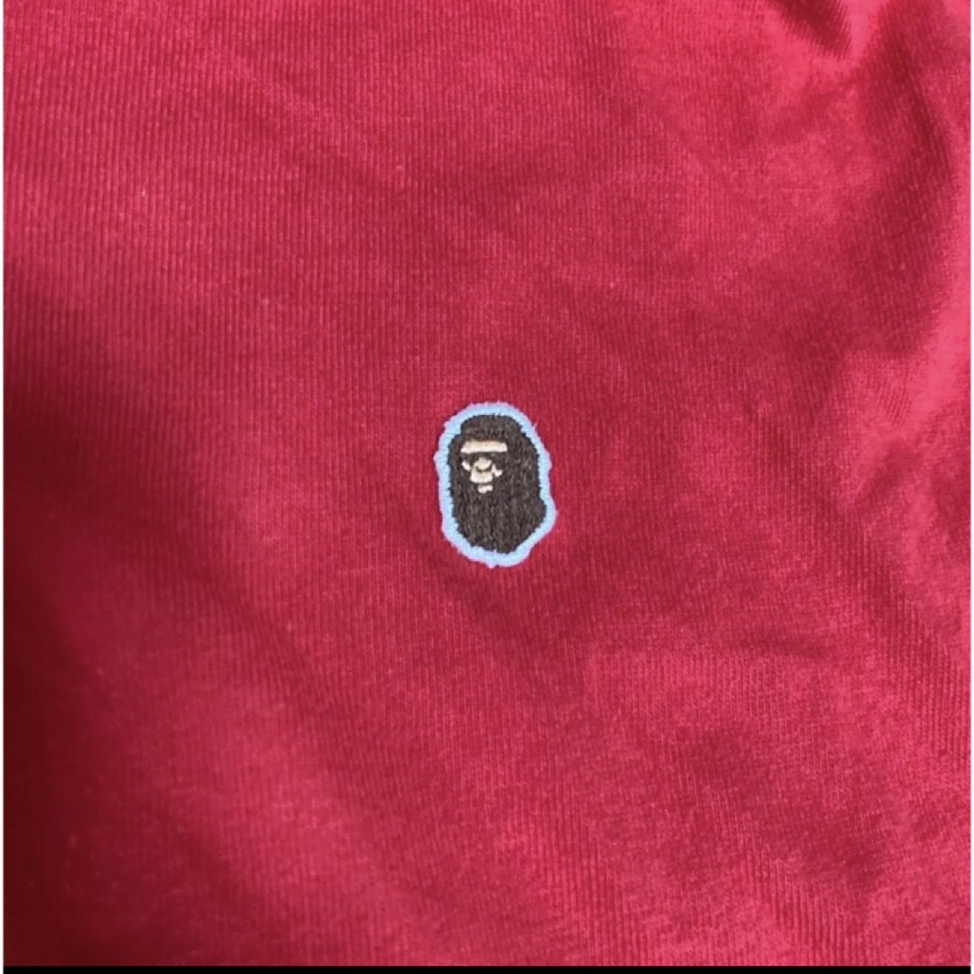 A BATHING APE(アベイシングエイプ)のメンズ 半袖ポロシャツ Lサイズ 赤 夏服 アベイシングエイプ メンズのトップス(ポロシャツ)の商品写真